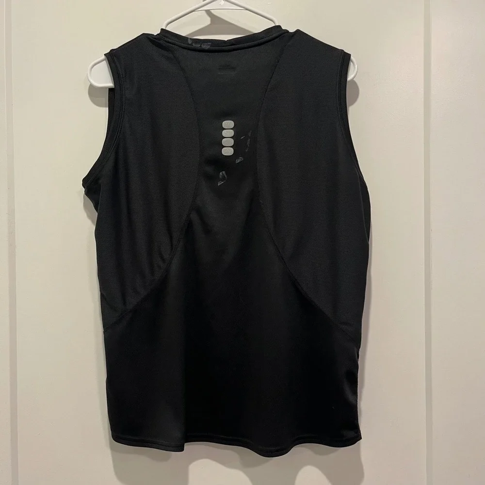 Nike Youth Large Vintage Fit Dry Sleeveless Training Shirt Black Swoosh Mesh